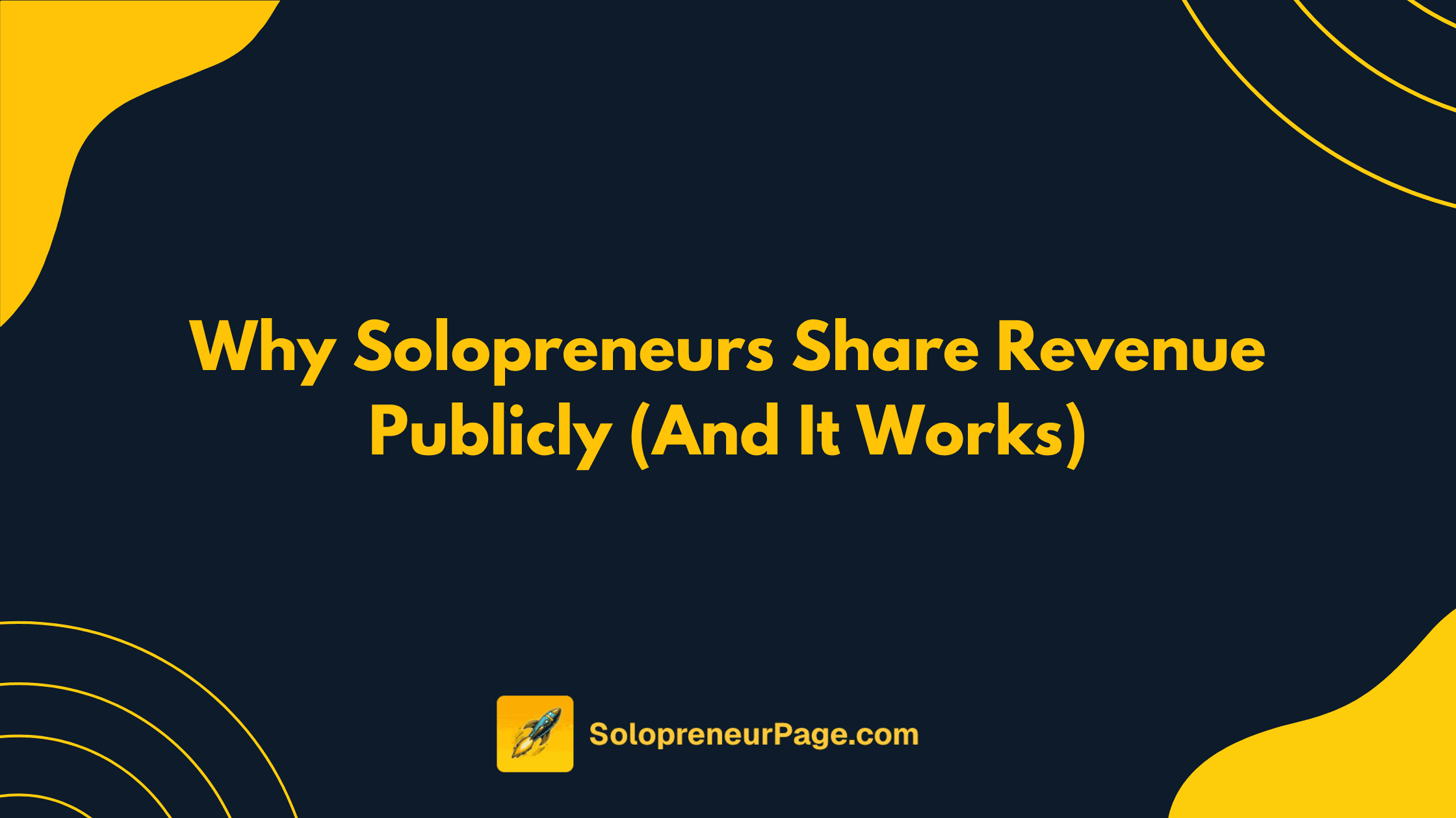 Why Solopreneurs Share Revenue Publicly (And It Works)
